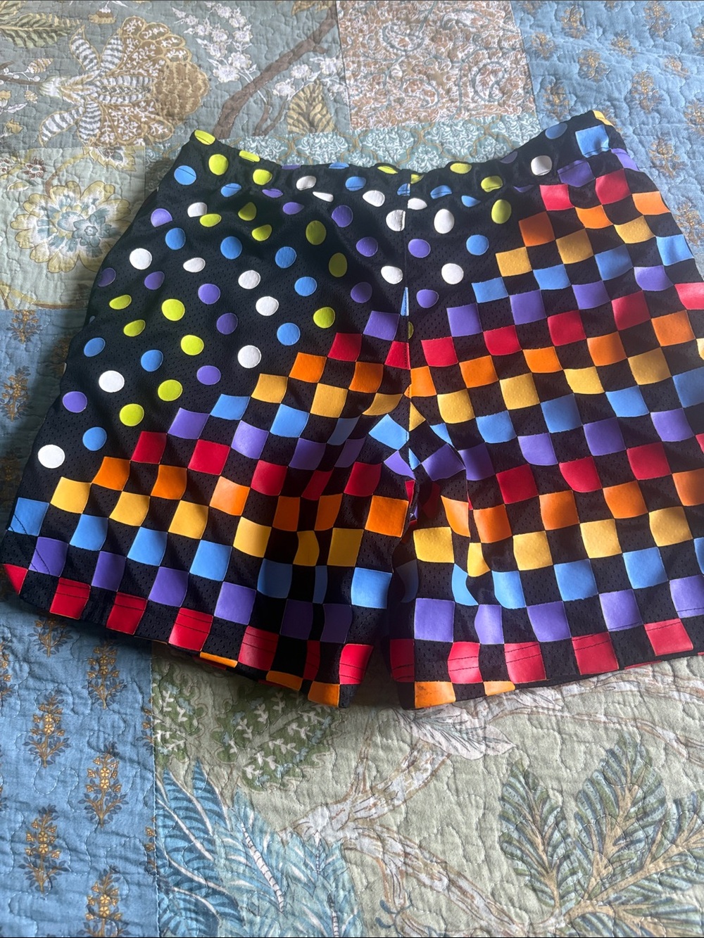 Jordan Nike men’s swim trunks rainbow checkers to dots- medium NWNT - Picture 4 of 5
